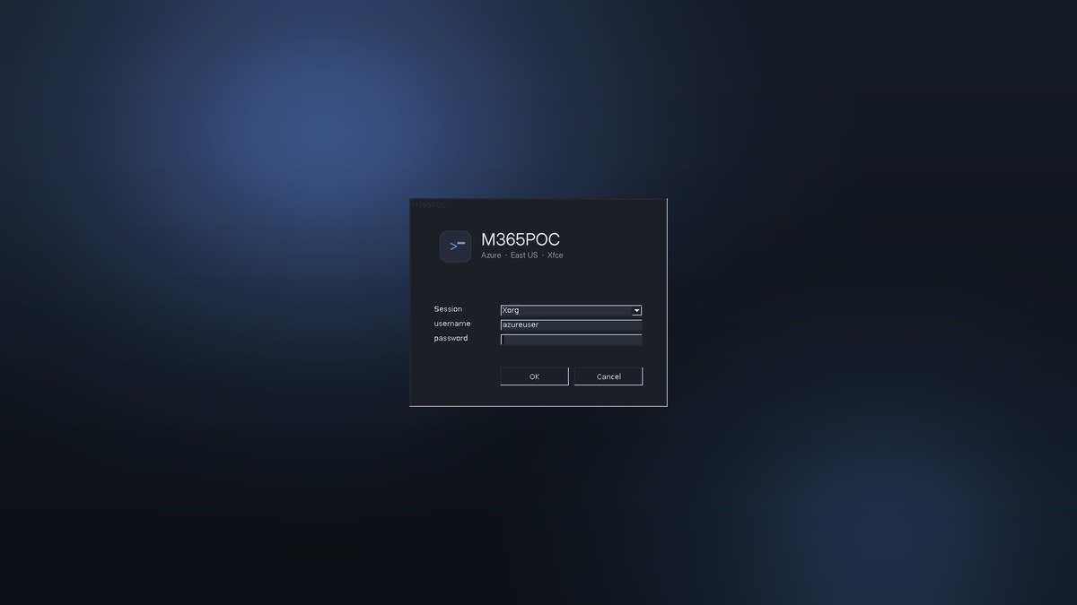 Restyled xrdp login screen