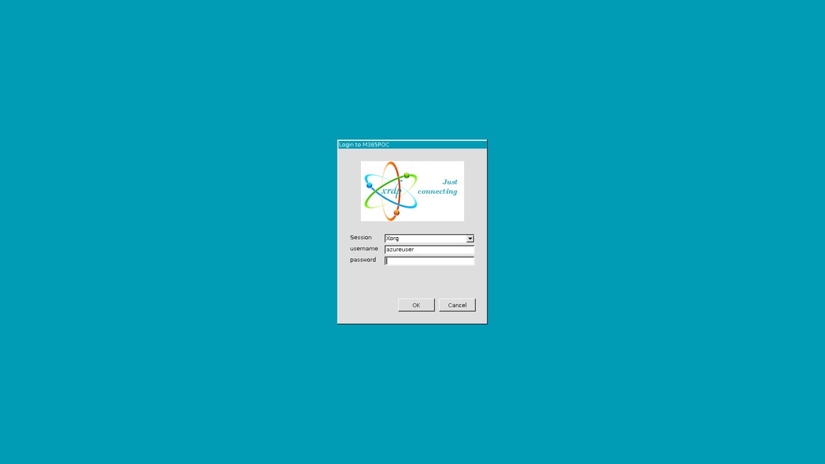 Stock xrdp login screen